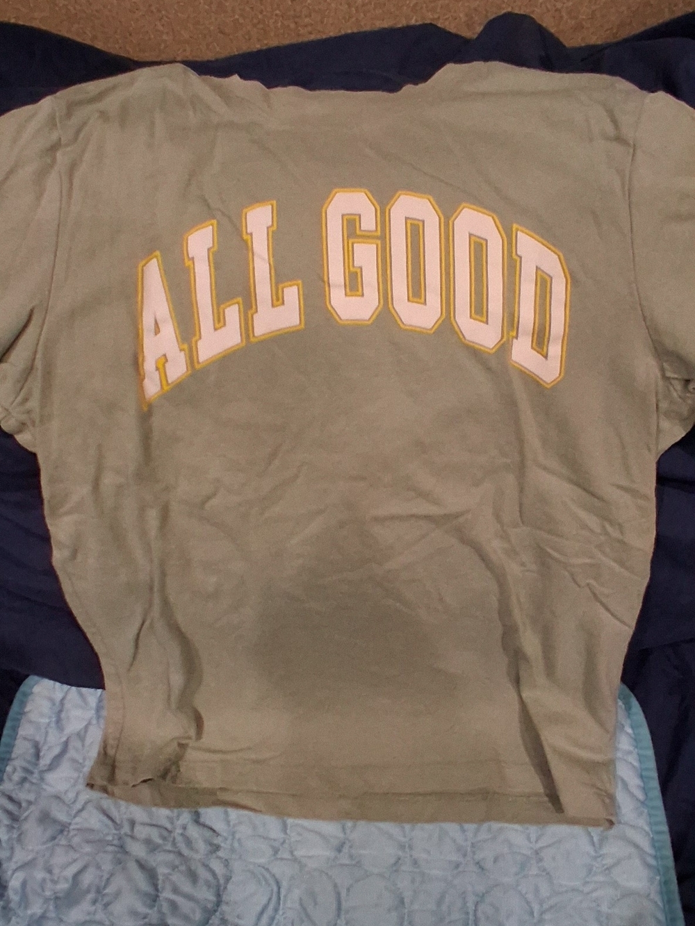 wonder nation Sage Green "ALL GOOD" Graphic Tee